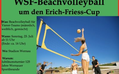 WSF-Beachvolleyball um den Erich-Friess-Cup